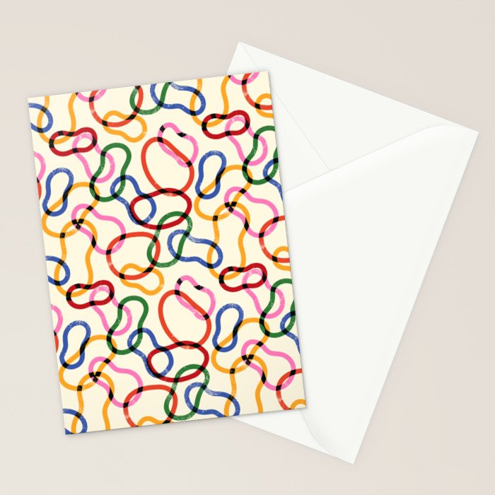 Abstract Loop Color Play Stationery Card Gallery Image 2