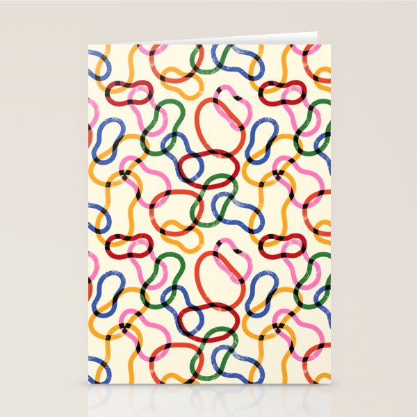 Abstract Loop Color Play Stationery Card Gallery Image 1