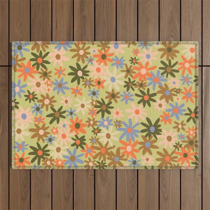 Floral fantasy #3 Outdoor Rug Gallery Image 1