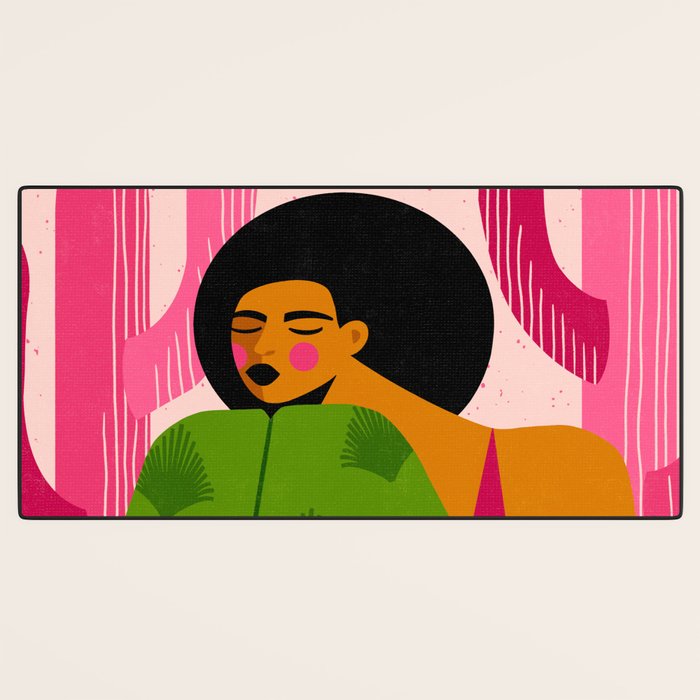 Pink Cactus Desk Mat Gallery Image 3