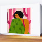 Pink Cactus Wall Mural Gallery Image 2