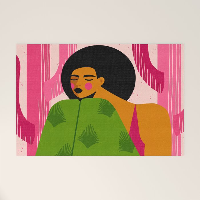 Pink Cactus Welcome Mat Gallery Image 1