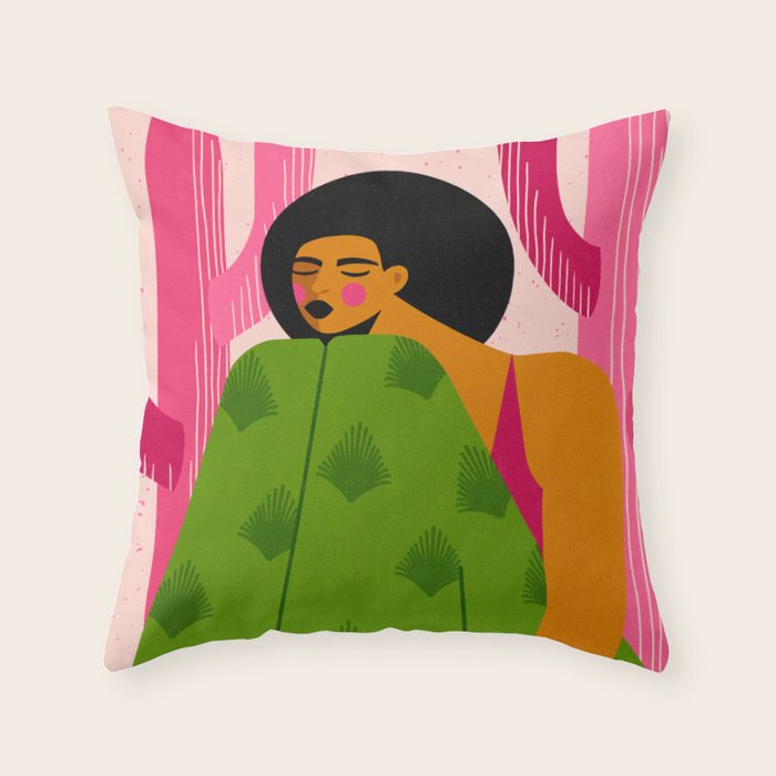 Pink Cactus Throw Pillow Gallery Image 6
