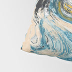 Tide Pool: a blue, yellow, and peach abstract painting by Alyssa Hamilton Art Pillow Sham Gallery Image 4