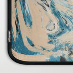Tide Pool: a blue, yellow, and peach abstract painting by Alyssa Hamilton Art Laptop Sleeve Gallery Image 3