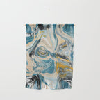 Tide Pool: a blue, yellow, and peach abstract painting by Alyssa Hamilton Art Wall Hanging Gallery Image 1