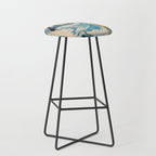 Tide Pool: a blue, yellow, and peach abstract painting by Alyssa Hamilton Art Stool Gallery Image 1