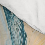 Tide Pool: a blue, yellow, and peach abstract painting by Alyssa Hamilton Art Comforter Gallery Image 4