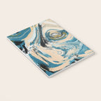 Tide Pool: a blue, yellow, and peach abstract painting by Alyssa Hamilton Art Notebook Gallery Image 3