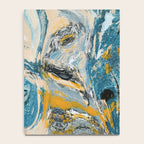Tide Pool: a blue, yellow, and peach abstract painting by Alyssa Hamilton Art Notebook Gallery Image 4