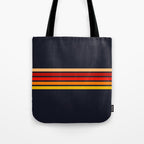 Abstract Minimal Retro Stripes 70s Style - KojÅ«ro Tote Bag Gallery Image 1