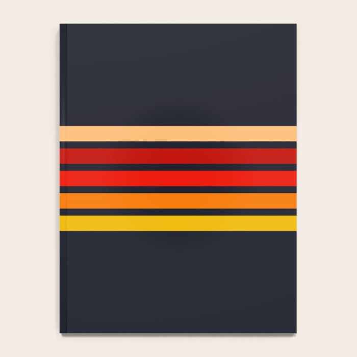 Abstract Minimal Retro Stripes 70s Style - KojÅ«ro Notebook Gallery Image 4