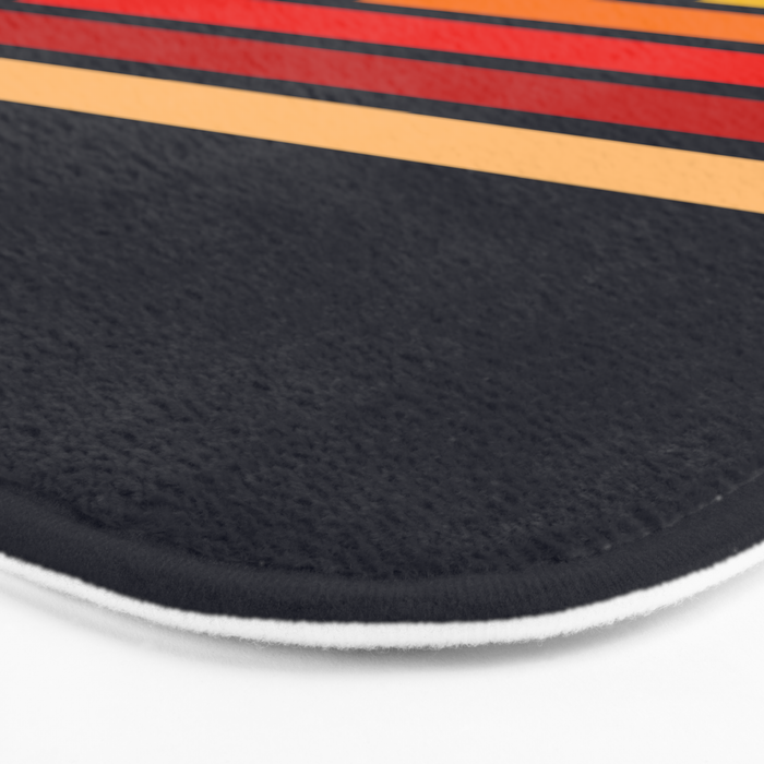 Abstract Minimal Retro Stripes 70s Style - KojÅ«ro Bath Mat Gallery Image 3