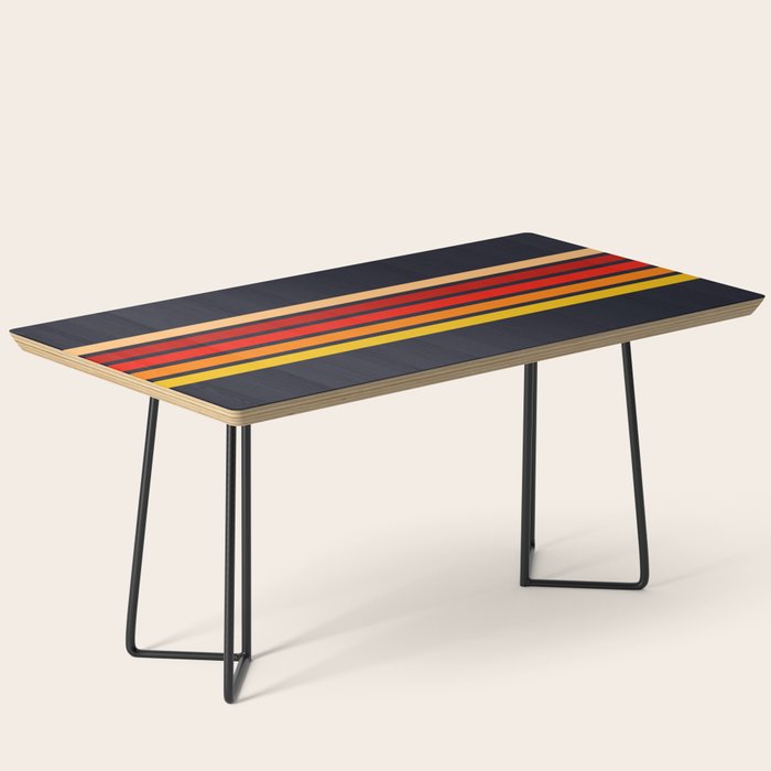 Abstract Minimal Retro Stripes 70s Style - KojÅ«ro Coffee Table Gallery Image 1