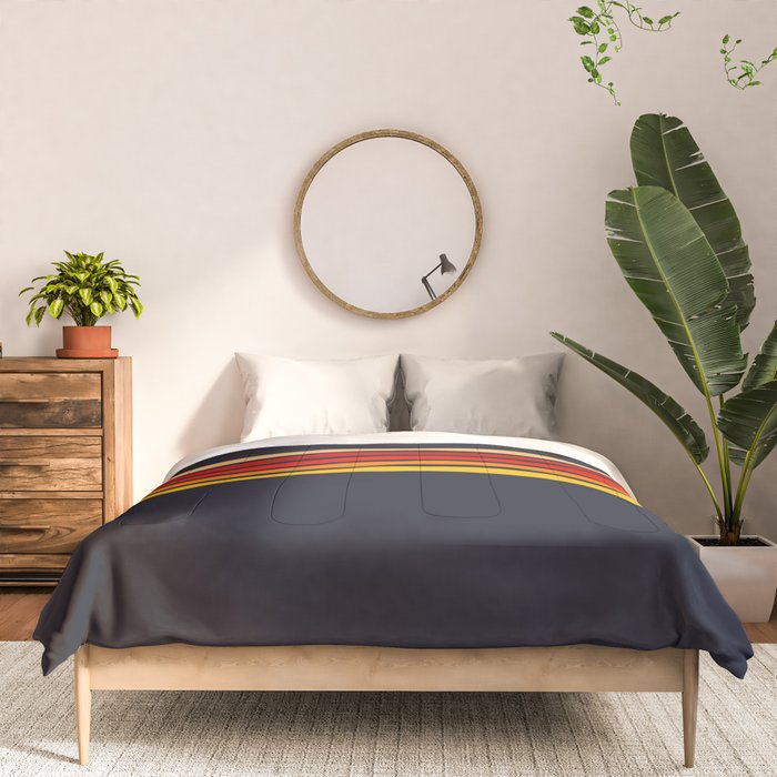 Abstract Minimal Retro Stripes 70s Style - KojÅ«ro Comforter Gallery Image 3