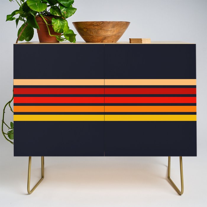 Abstract Minimal Retro Stripes 70s Style - KojÅ«ro Credenza Gallery Image 1