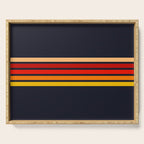 Abstract Minimal Retro Stripes 70s Style - KojÅ«ro Serving Tray Gallery Image 1