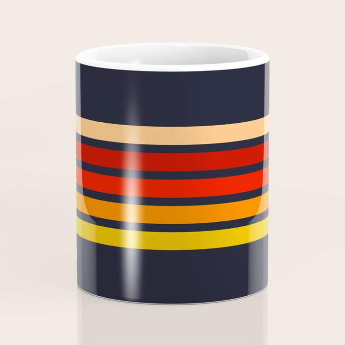 Abstract Minimal Retro Stripes 70s Style - KojÅ«ro Coffee Mug Gallery Image 4