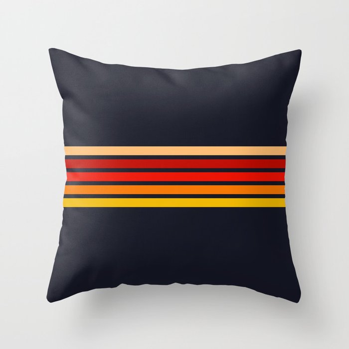 Abstract Minimal Retro Stripes 70s Style - KojÅ«ro Throw Pillow Gallery Image 6