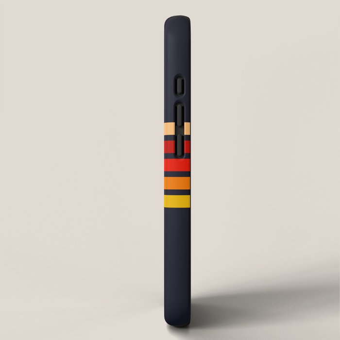 Abstract Minimal Retro Stripes 70s Style - KojÅ«ro iPhone Case Gallery Image 2