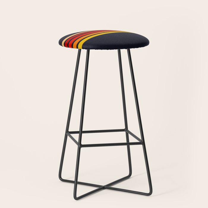 Abstract Minimal Retro Stripes 70s Style - KojÅ«ro Stool Gallery Image 1