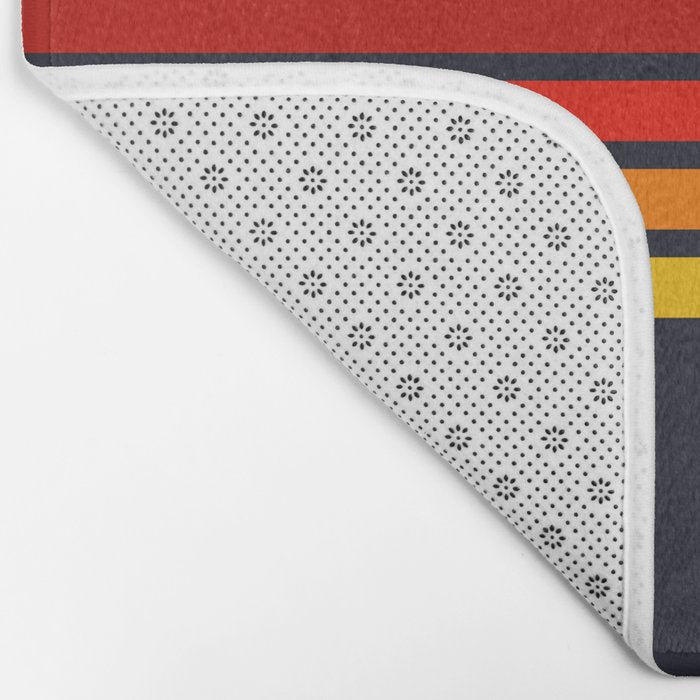 Abstract Minimal Retro Stripes 70s Style - KojÅ«ro Bath Mat Gallery Image 2