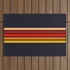 Abstract Minimal Retro Stripes 70s Style - KojÅ«ro Outdoor Rug Gallery Image 1