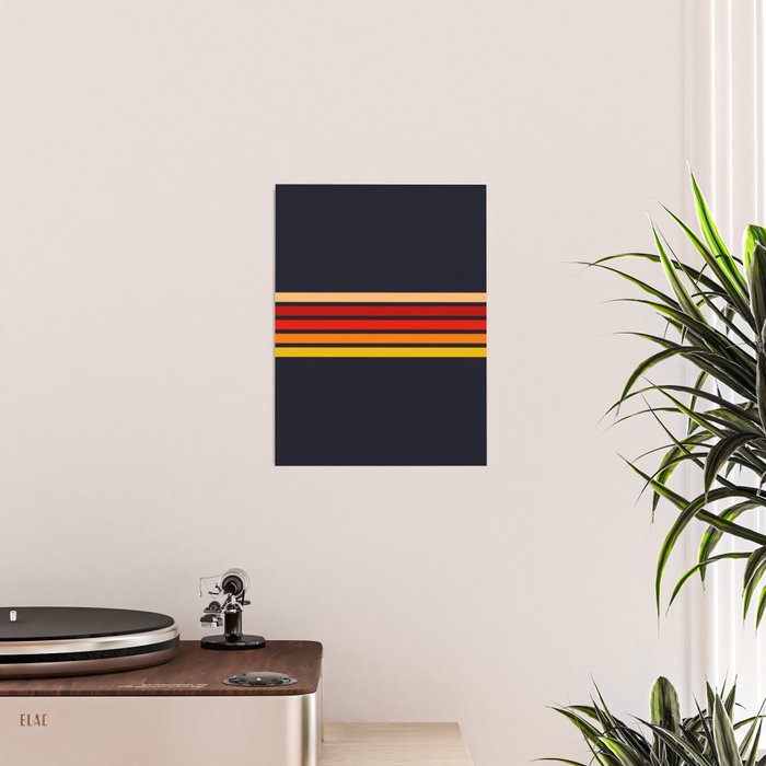 Abstract Minimal Retro Stripes 70s Style - KojÅ«ro Poster Gallery Image 2