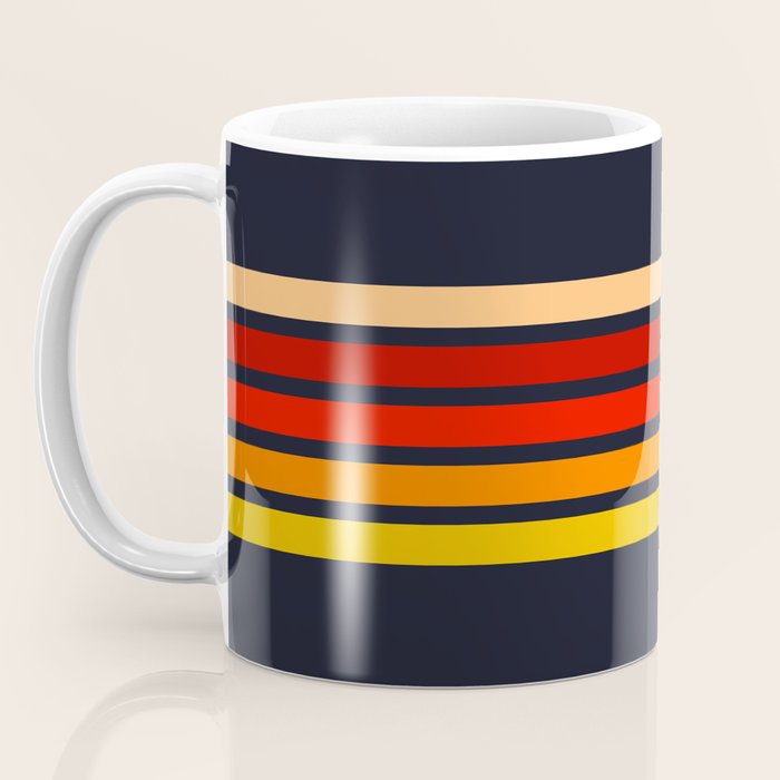 Abstract Minimal Retro Stripes 70s Style - KojÅ«ro Coffee Mug Gallery Image 3