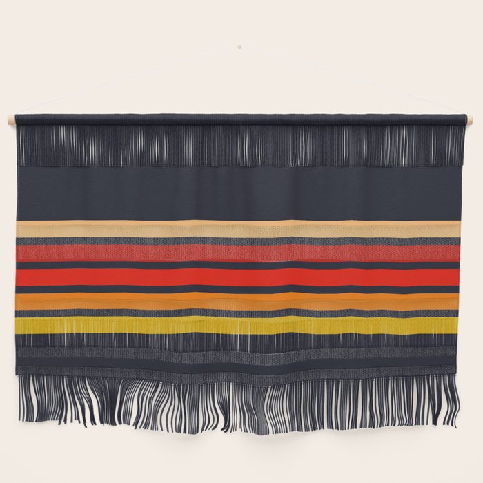 Abstract Minimal Retro Stripes 70s Style - KojÅ«ro Wall Hanging Gallery Image 1