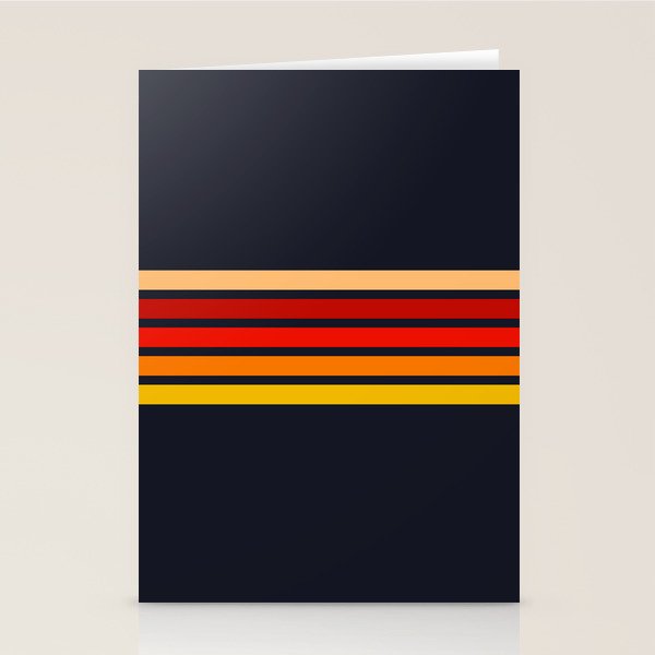 Abstract Minimal Retro Stripes 70s Style - KojÅ«ro Stationery Card Gallery Image 2