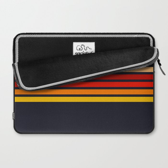 Abstract Minimal Retro Stripes 70s Style - KojÅ«ro Laptop Sleeve Gallery Image 2