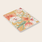 Peach Florals with Painted Speckles on Yellow Notebook Gallery Image 3