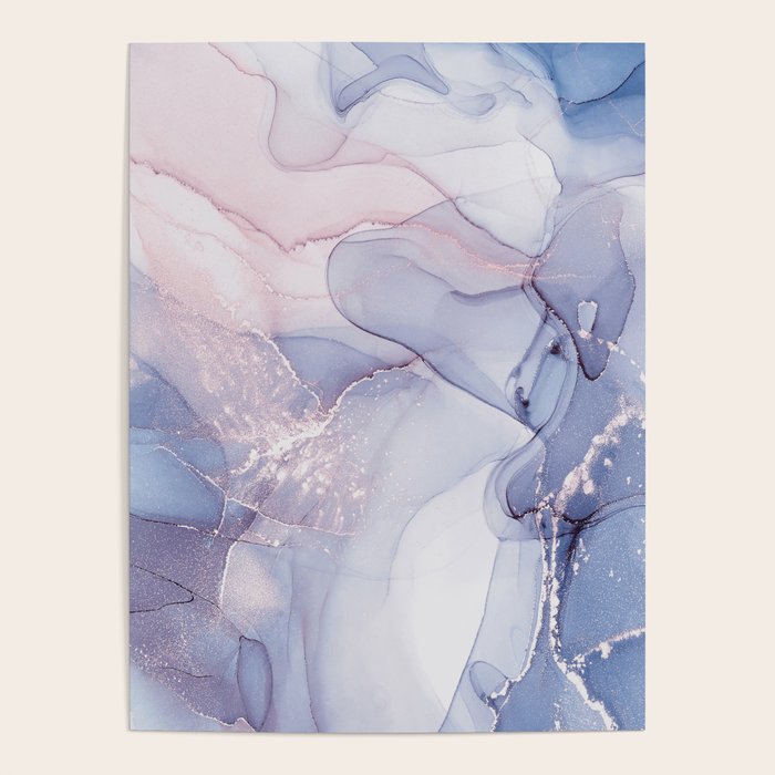 Abstract Blue Pink Purple Art Print By LandSartprints Poster Gallery Image 4