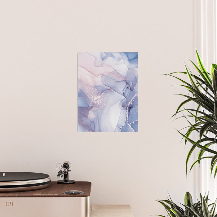 Abstract Blue Pink Purple Art Print By LandSartprints Poster Gallery Image 2