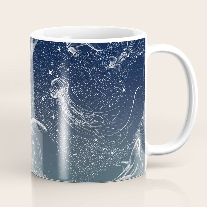 Cosmic Ocean  COLOR GRAD -  turquoise Coffee Mug Gallery Image 1