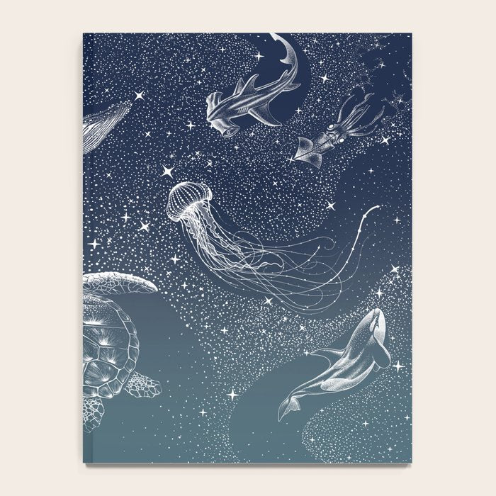 Cosmic Ocean  COLOR GRAD -  turquoise Notebook Gallery Image 4