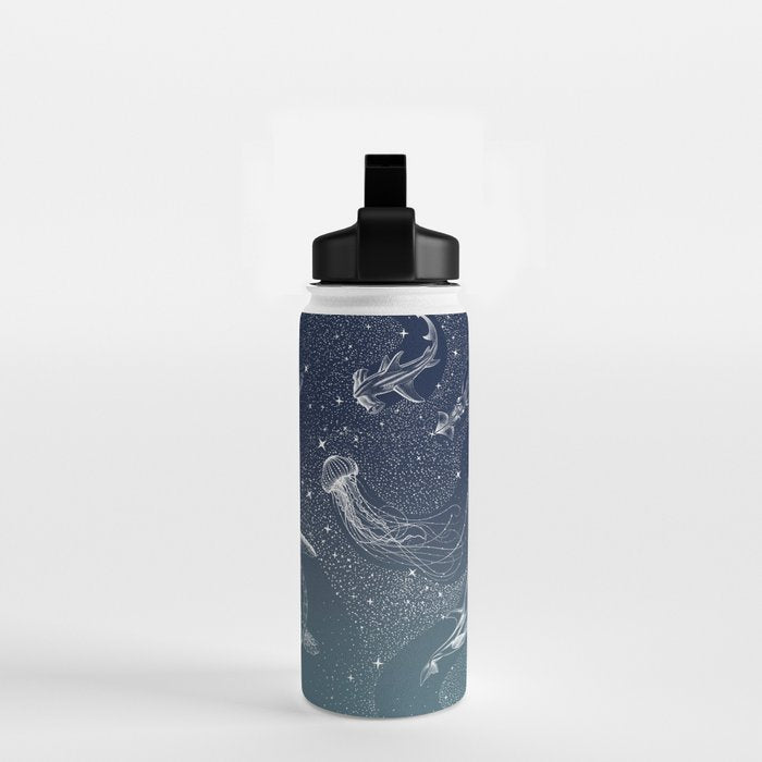 Cosmic Ocean  COLOR GRAD -  turquoise Water Bottle Gallery Image 2