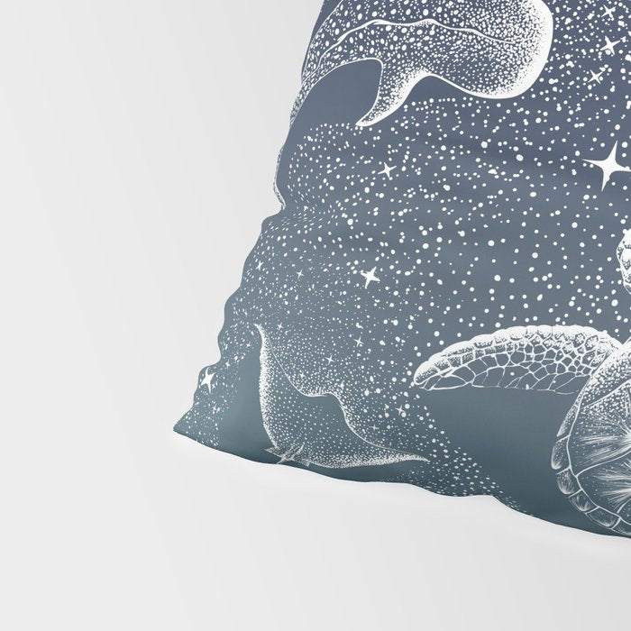 Cosmic Ocean  COLOR GRAD -  turquoise Pillow Sham Gallery Image 4