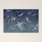 Cosmic Ocean  COLOR GRAD -  turquoise Welcome Mat Gallery Image 1