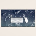 Cosmic Ocean  COLOR GRAD -  turquoise Desk Mat Gallery Image 1