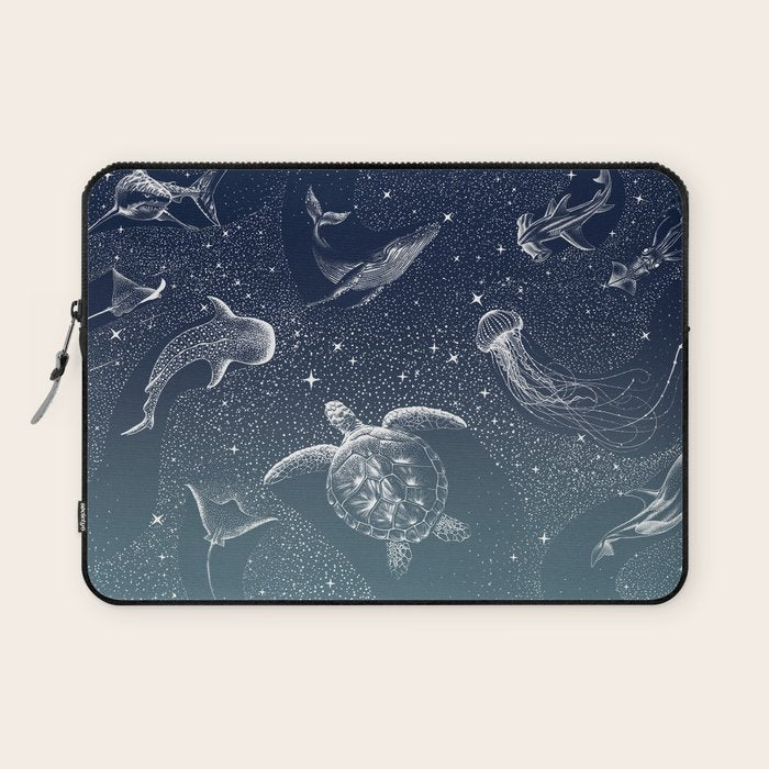 Cosmic Ocean  COLOR GRAD -  turquoise Laptop Sleeve Gallery Image 1