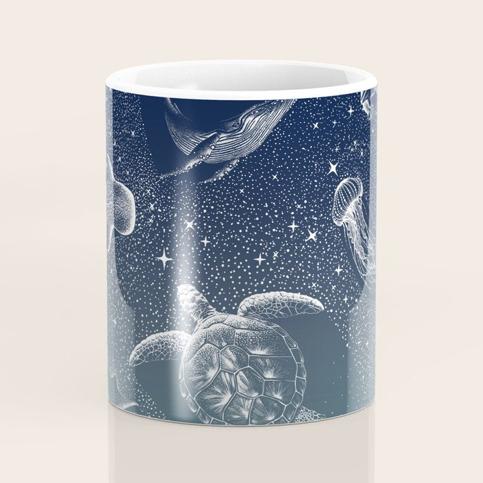 Cosmic Ocean  COLOR GRAD -  turquoise Coffee Mug Gallery Image 4