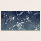 Cosmic Ocean  COLOR GRAD -  turquoise Desk Mat Gallery Image 3