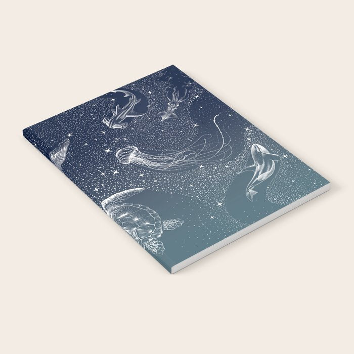Cosmic Ocean  COLOR GRAD -  turquoise Notebook Gallery Image 2