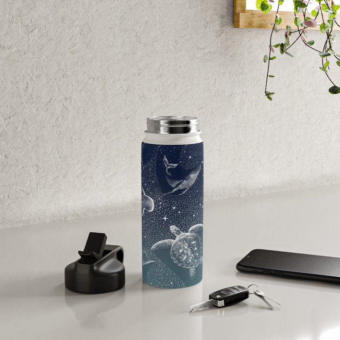 Cosmic Ocean  COLOR GRAD -  turquoise Water Bottle Gallery Image 4