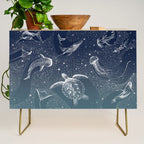 Cosmic Ocean  COLOR GRAD -  turquoise Credenza Gallery Image 1