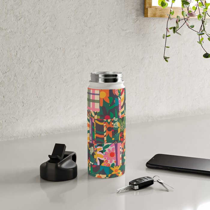 Patchwork #4 Water Bottle Gallery Image 4