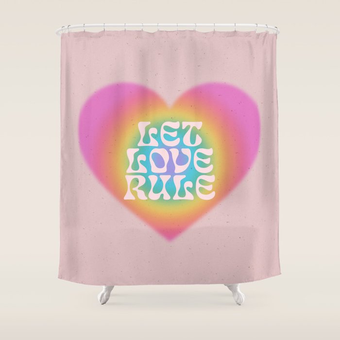Let Love Rule Shower Curtain Gallery Image 1