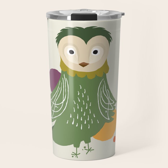 Quirky Barn Owl Travel Mug Gallery Image 1